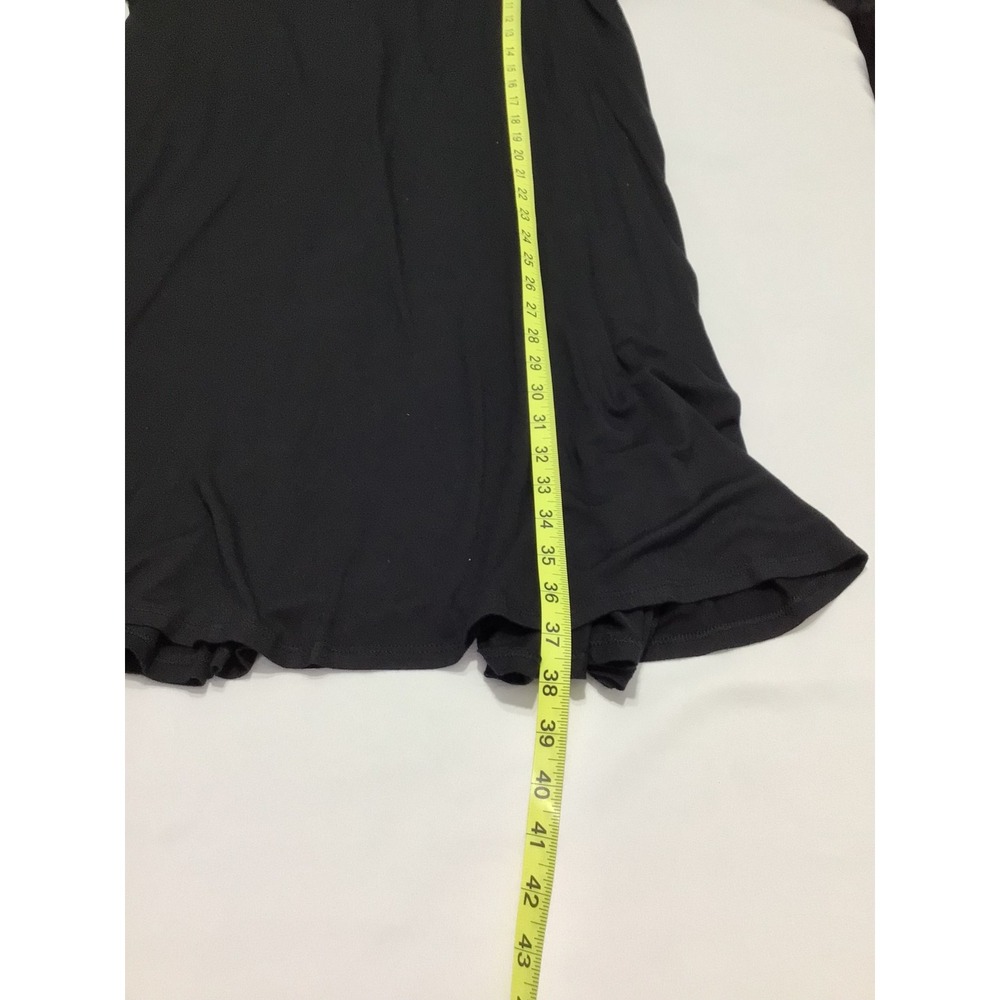 Karen Kane Black Lace Yoke Long Sleeve A-Line Dress XL Made in USA New - Picture 5 of 6